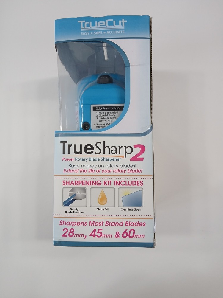 TRUE SHARP 2 High Quality Power Rotary Blade Sharpener Blue - NEW
