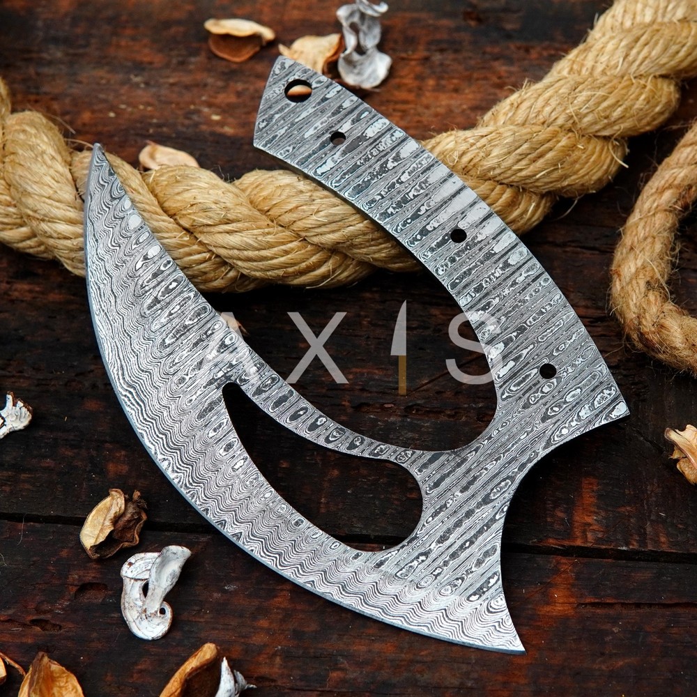 ULLU Knife Damascus Steel Blank Blade