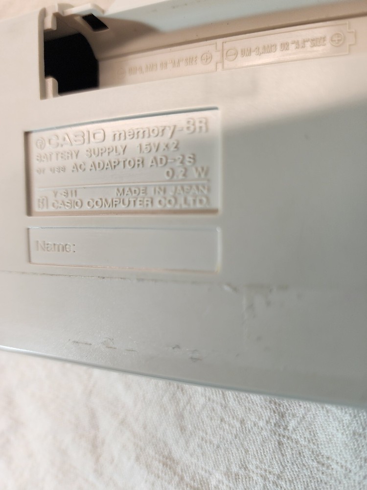 Vintage Casio Memory-8R Calculator Tested/Works