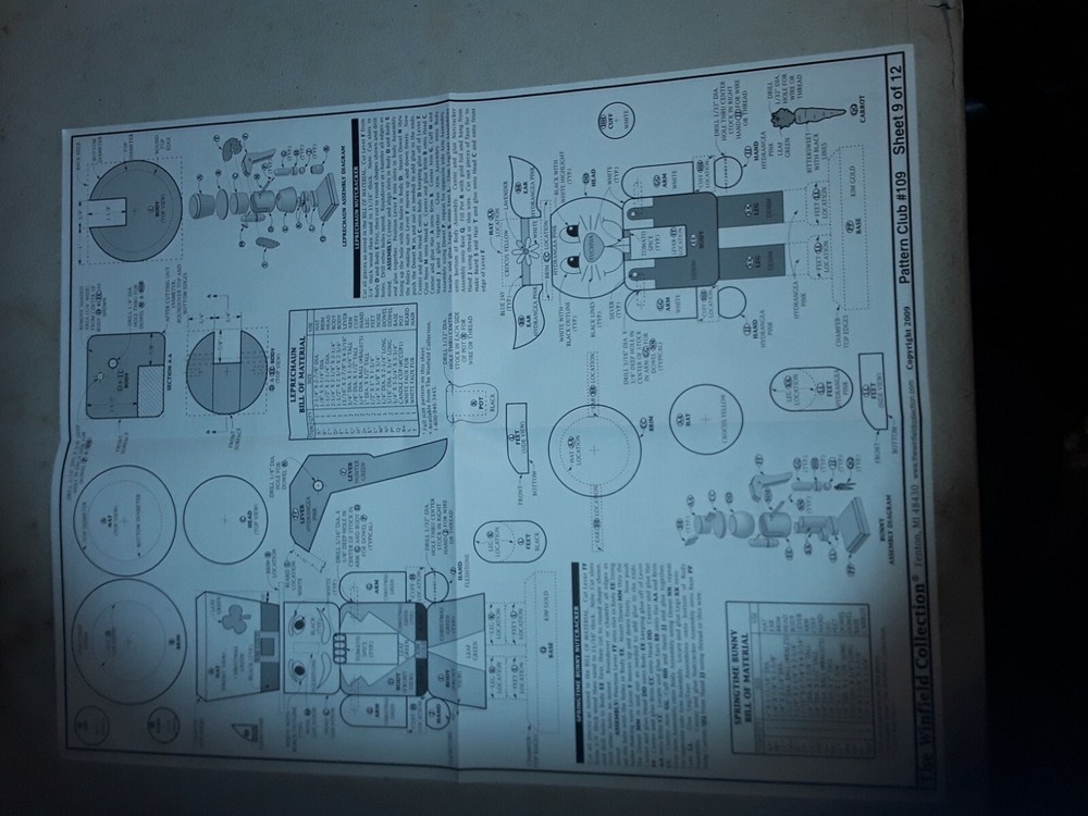 Winfield pattern club set #109 spring and Easter wood patterns