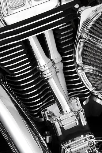 AN 10g Lower Pushrod Covers Kit Chrome Harley Softail Custom 07-10