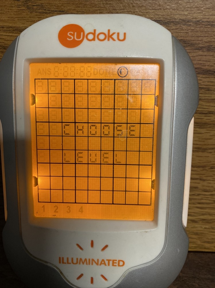 Vintage Sudoku Illuminated Handheld Electronic Game - Techno Source 2006