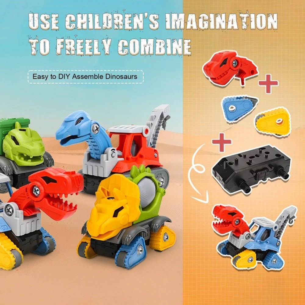 5 Pack Take Apart Dinosaur Toys