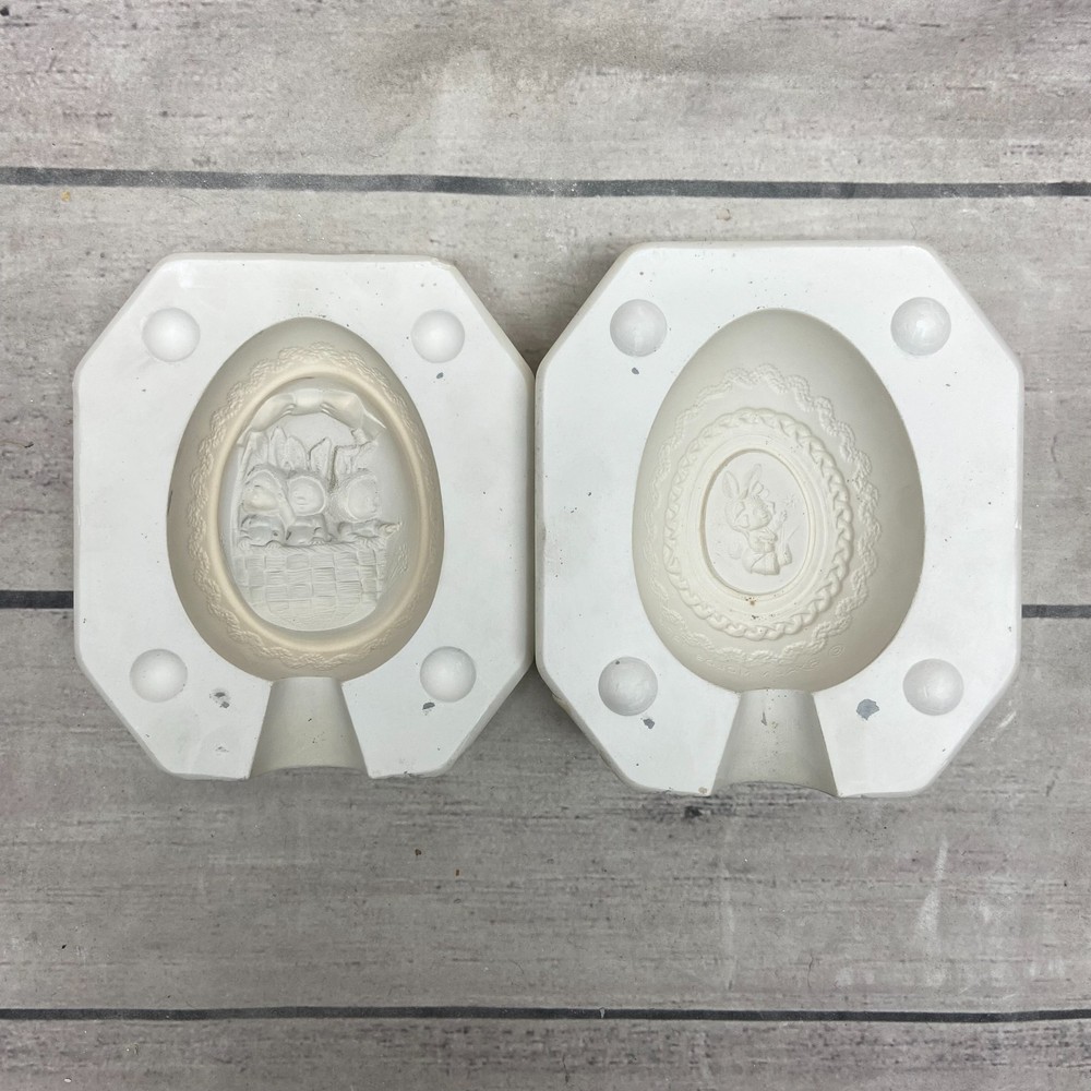 Byron Molds Ceramic Casting Mold Easter Egg With Bunny #BH-1113