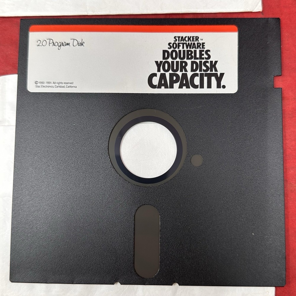 Stac Stacker 2.0 for DOS Windows 3.x Vintage 1991 5.25" Disk Utilities & Program