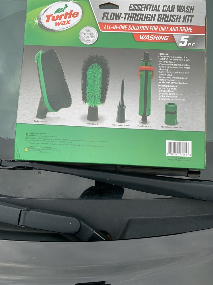 Turtle Wax 5 Piece Essential Car Wash Flow Through Brush Kit All In One Solution