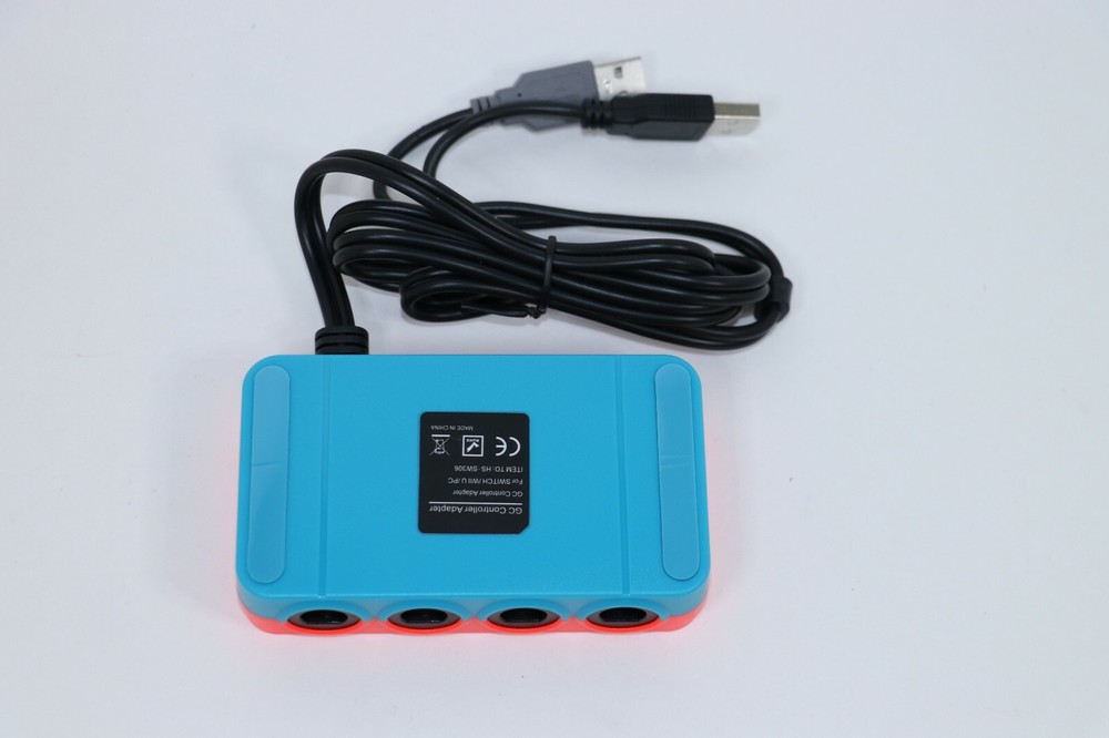 Nintendo Wii U Switch PC GameCube Controller Adapter TURBO NEON JOY-CON COLORS !