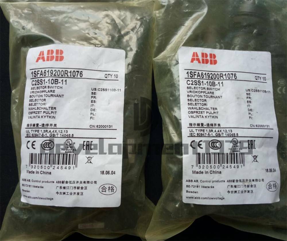 10PCS New ABB Two-position Selector Switch C2SS2-10B-11 Self-locking Type