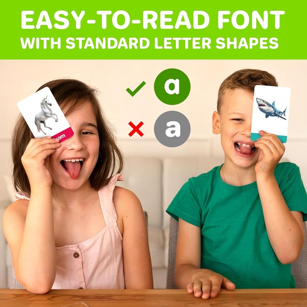 Interactive ABC Learning Flash Cards for Toddlers 2-4 – 60 Fun & Durable Cards
