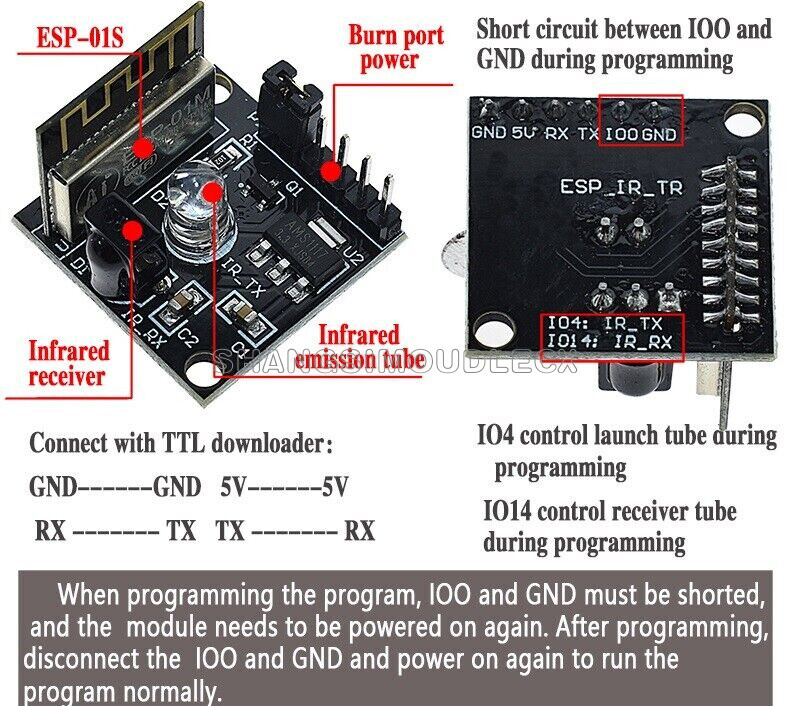 ESP8285 Infrared Transceiver Wireless WIFI Transceiver Module Remote Control