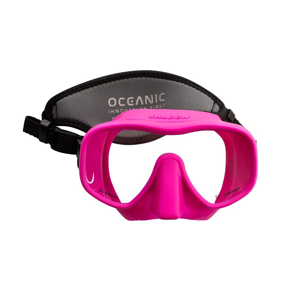 Oceanic Shadow Scuba Mask - Pink - Frameless - Neoprene Strap - Standard Size