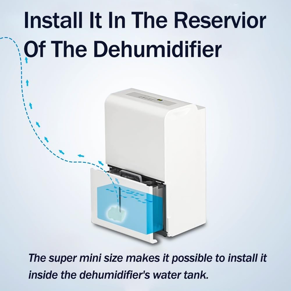 Automatic Small Sump Pump with Water Sensor, 5 FT Lift, 55 GPH for