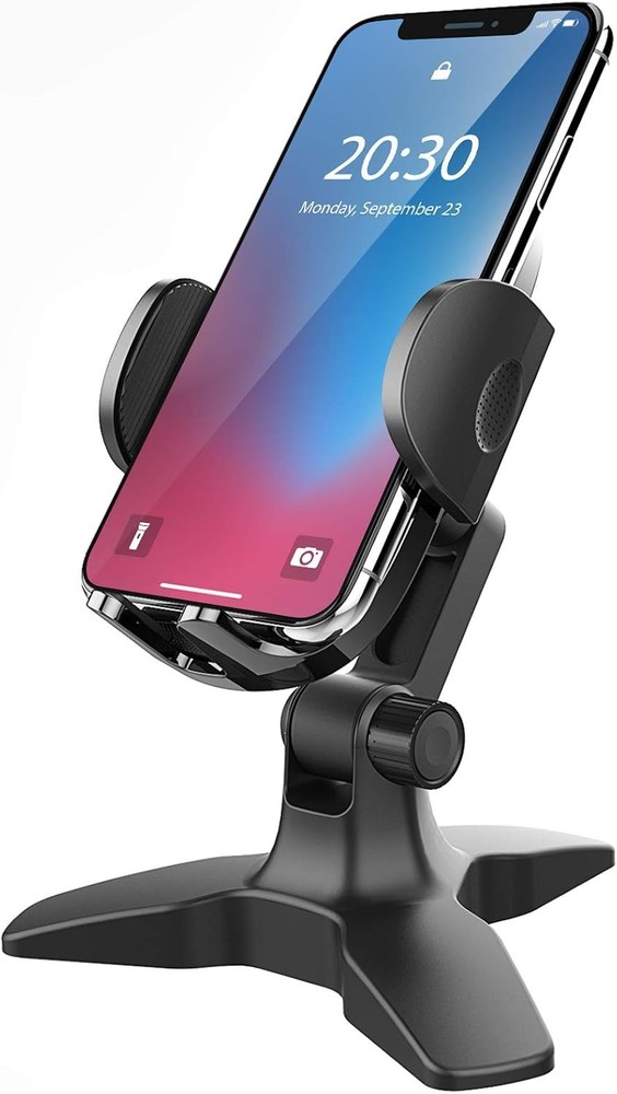 APPS2Car Cell Phone Stand for Desk Adjustable Desktop Thick Black