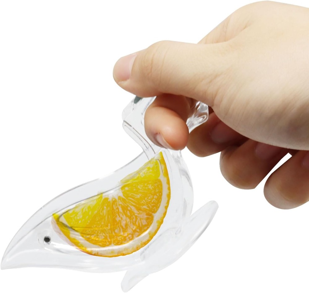 Portable Manual 4-Piece Lemon Squeezer Set - Plastic Citrus Juicer Extractor
