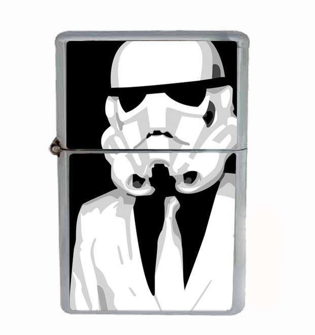 Suit Trooper Rs1 Flip Top Oil Lighter Wind Resistant