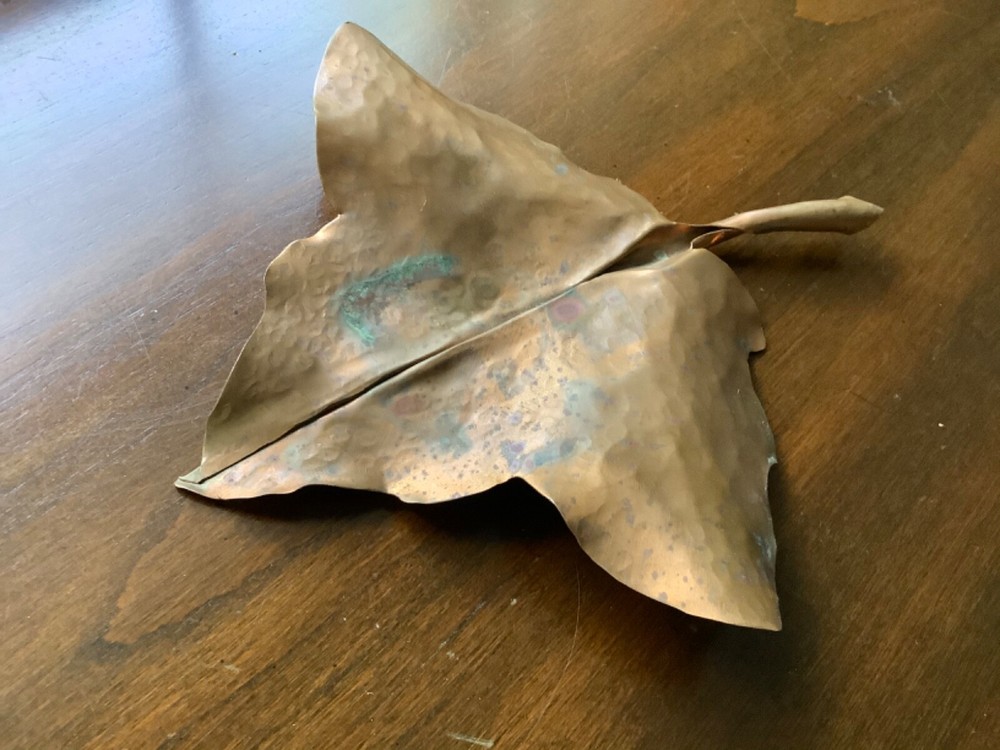Handmade Decorative Copper Leaf (Ivy?)