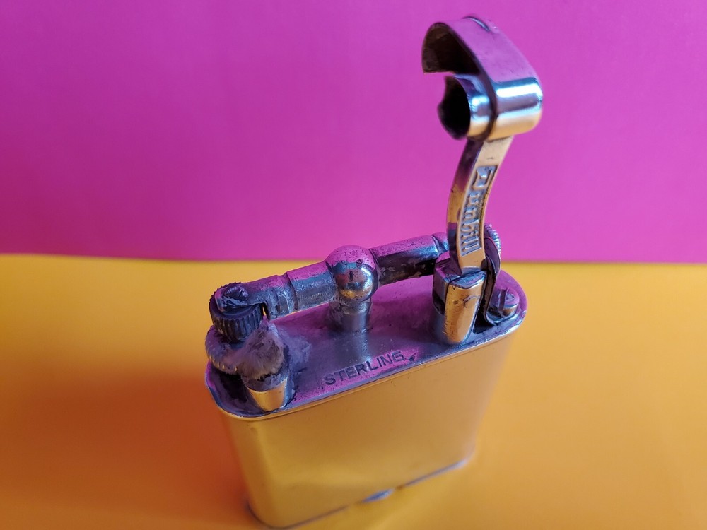 DUNHILL UNIQUE STERLING SILVER PETROL LIGHTER
