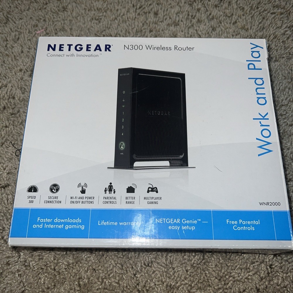 1C Netgear Wireless Router N300  WNR2000 Bundle