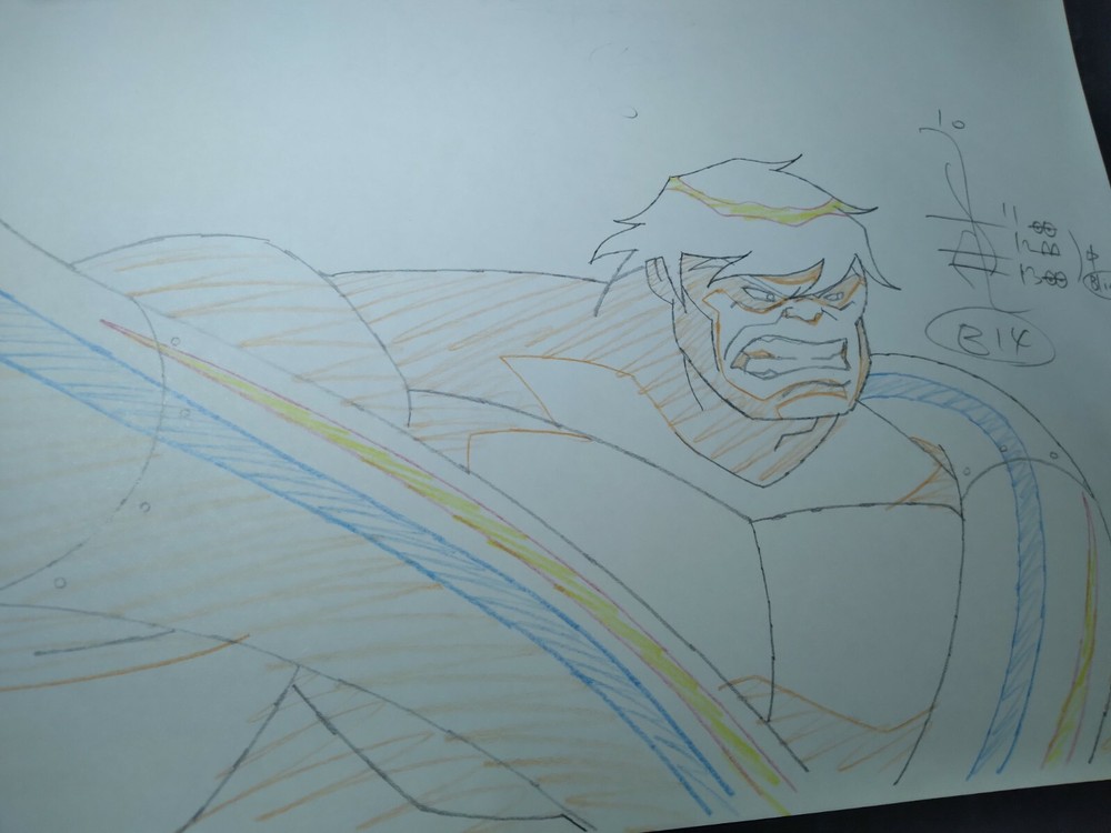 Marvel animation cels Production Art Comics ULTIMATE AVENGERS THE HULK anime