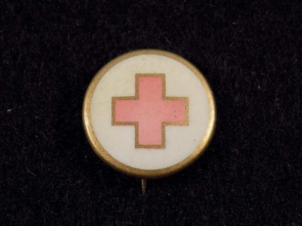 Unique WWI American Red Cross Celluloid Pinback