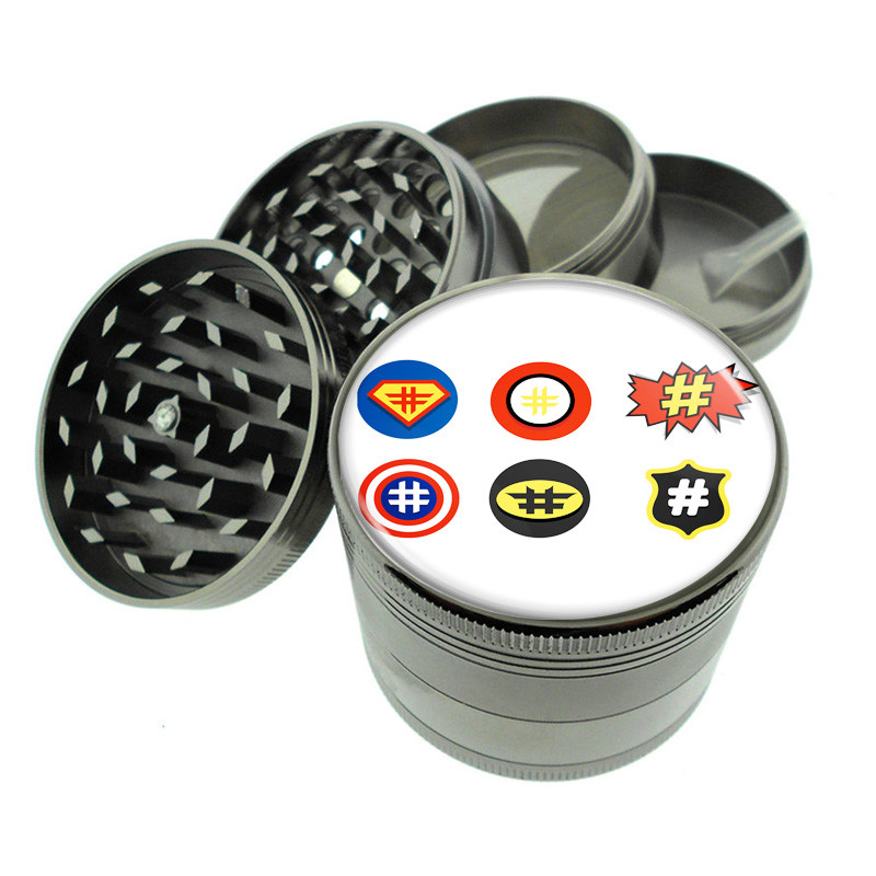 Hashtags D1 Titanium Grinder 4 Piece Magnetic Hand Mueller