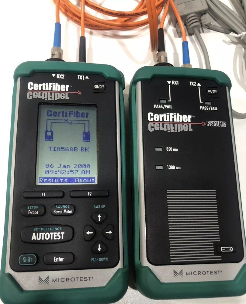 Microtest CertiFiber Optic Advanced certification for multimode Fiber Network