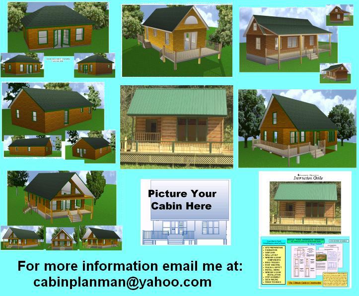 16’x 36’ Cabin w/ 2 Loft Plans Package, Blueprints, Material List
