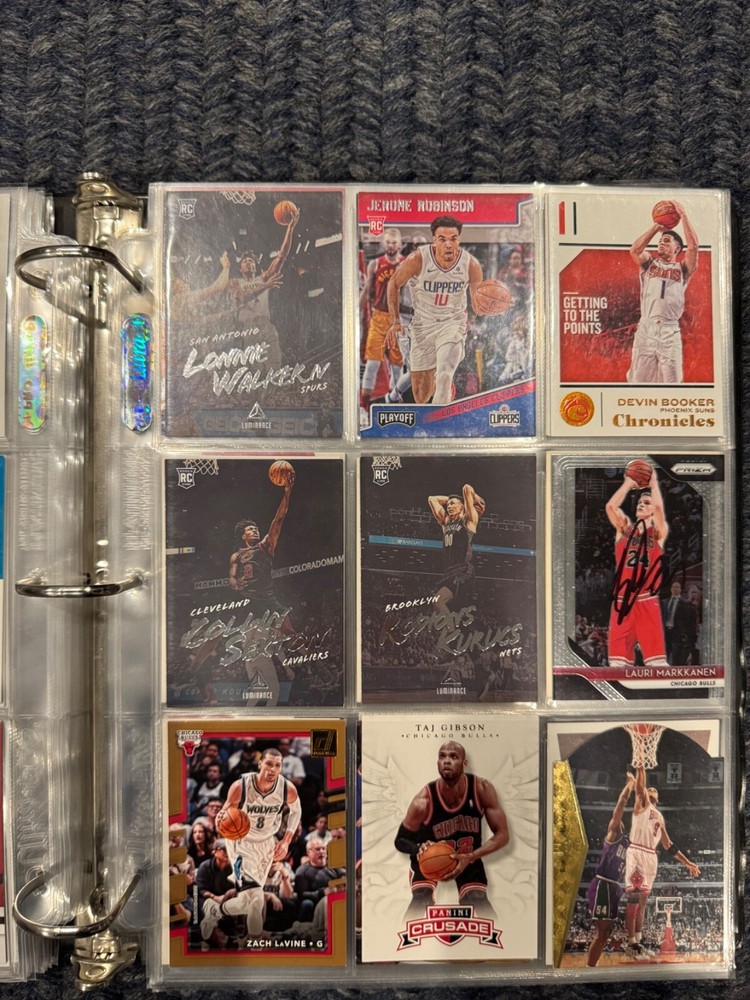 Basketball card binder collection