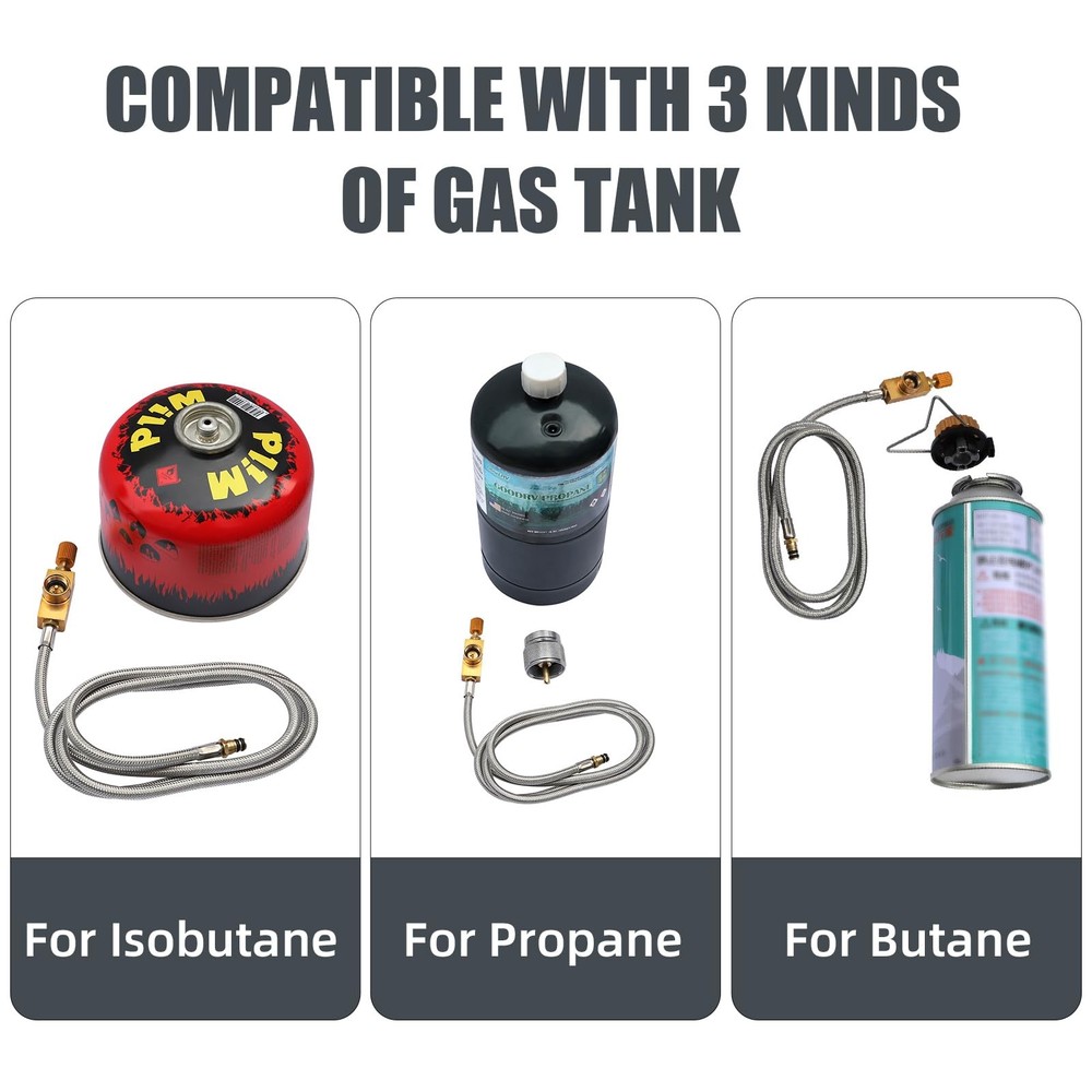 Single Burner Propane Stove with Wind Guard, Automatic Ignition Camping Burner