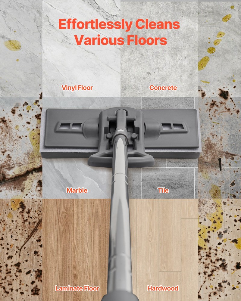 VEVOR 2-Piece Sponge Mop Replacement PU Head Replacement with Hook & Loop