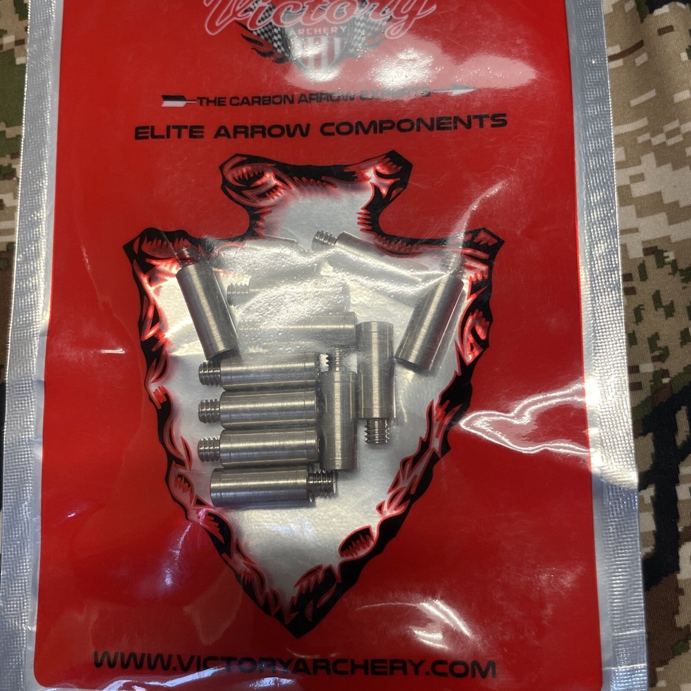 Victory Archery Elite Arrow Components Backweight .245 ID 50 Grain 12 Pack