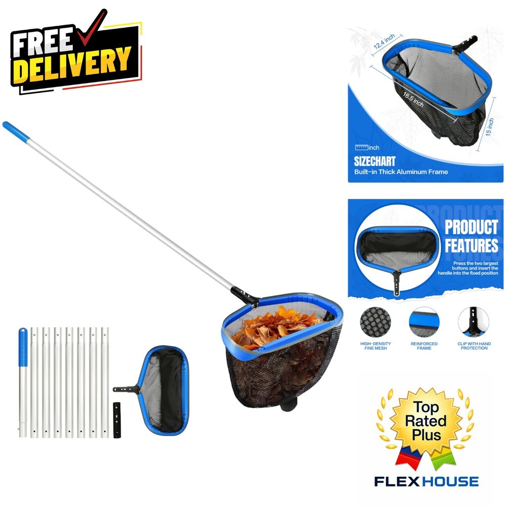 Heavy-Duty Pool Skimmer Net with Efficient Debris Removal & Safe Installation