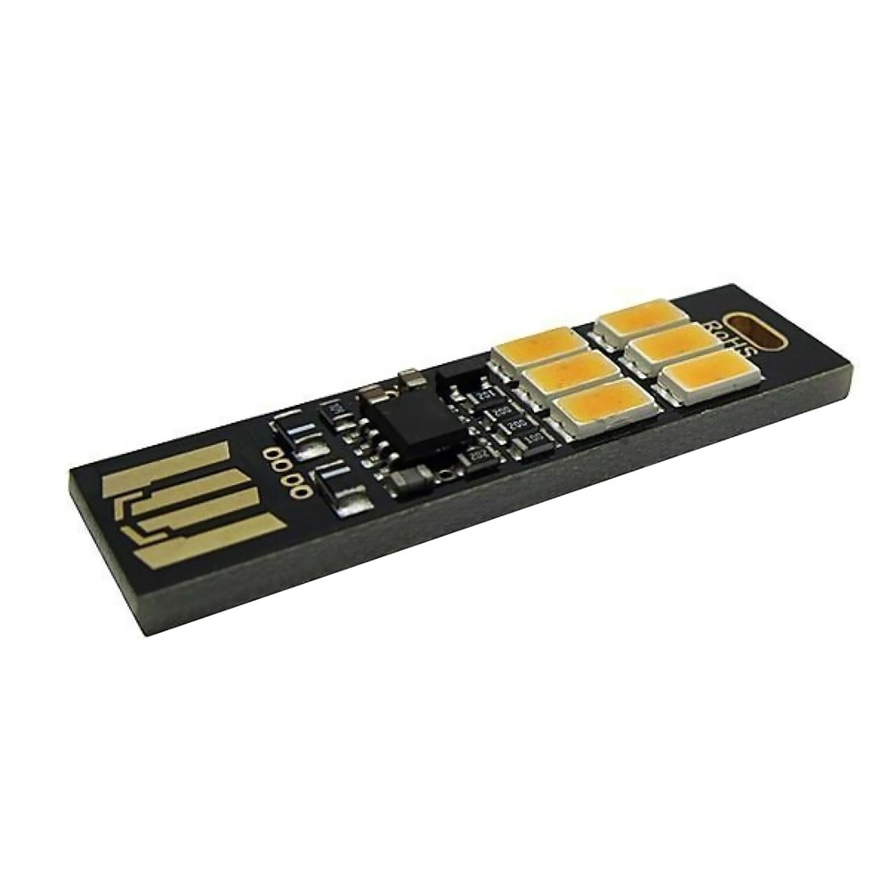 Warm White 5V 1.2W USB 6-LED Night Light Dimmable Touch Panel Swtich Light