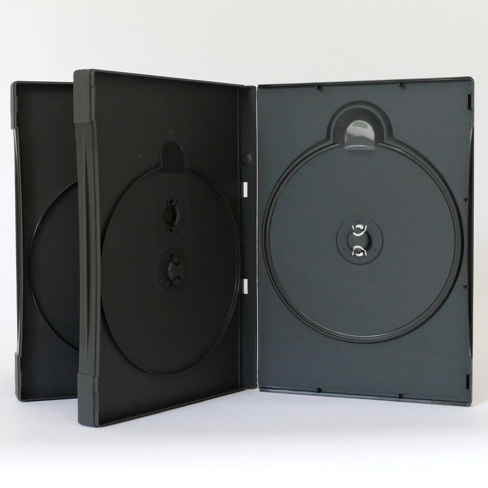 1 Black Multi Five 5 Discs DVD Case CD PC Media Storage 38mm New