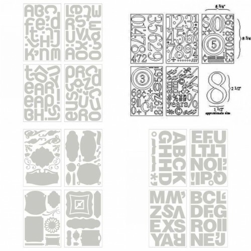 BASIC GREY UNDRESSED Blank Chipboard SHAPES and LETTERS Die Cut Embellishments