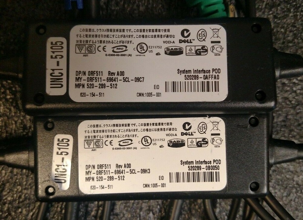 Lot of 2 Dell UNC1-5105 System Interface POD Adapter (*)