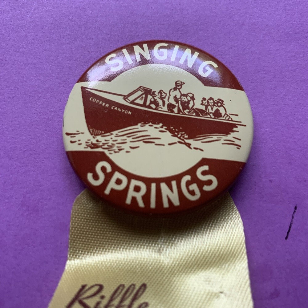 Singing Springs Oregon Pinback Button Snd Ribbon