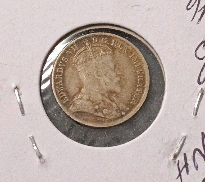 1907 CANADA SILVER 5 CENTS (Km.#13)