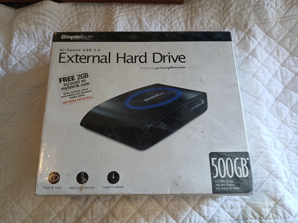 SimpleTech - 500GB External Hard Drive (Brand New - Never Opened)