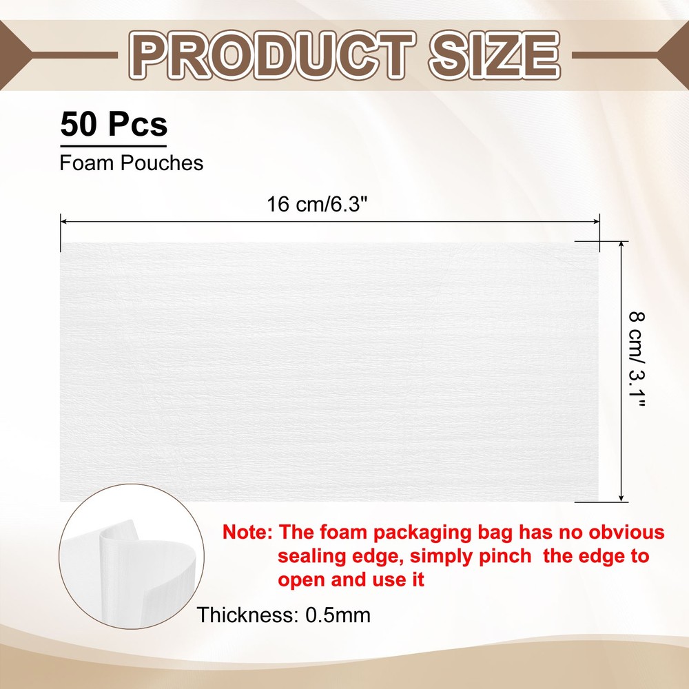 50 Pieces Foam Pillow, 6"x3" Soft Padding Sheets
