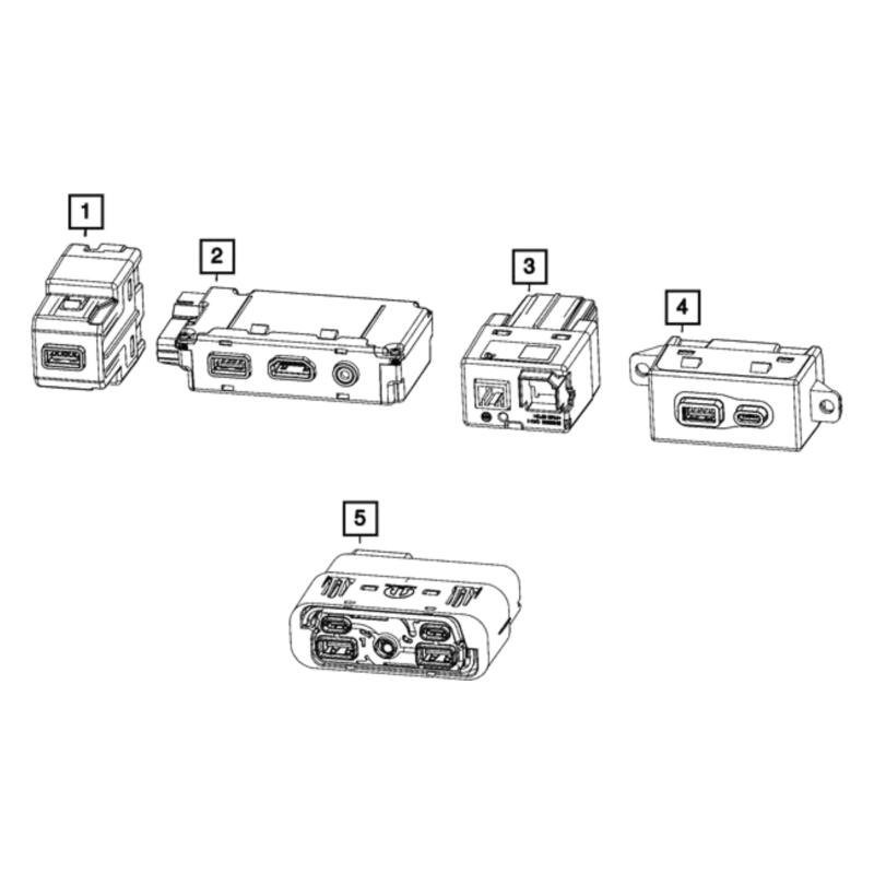 Ram 68381663AA Audio Auxiliary Jack