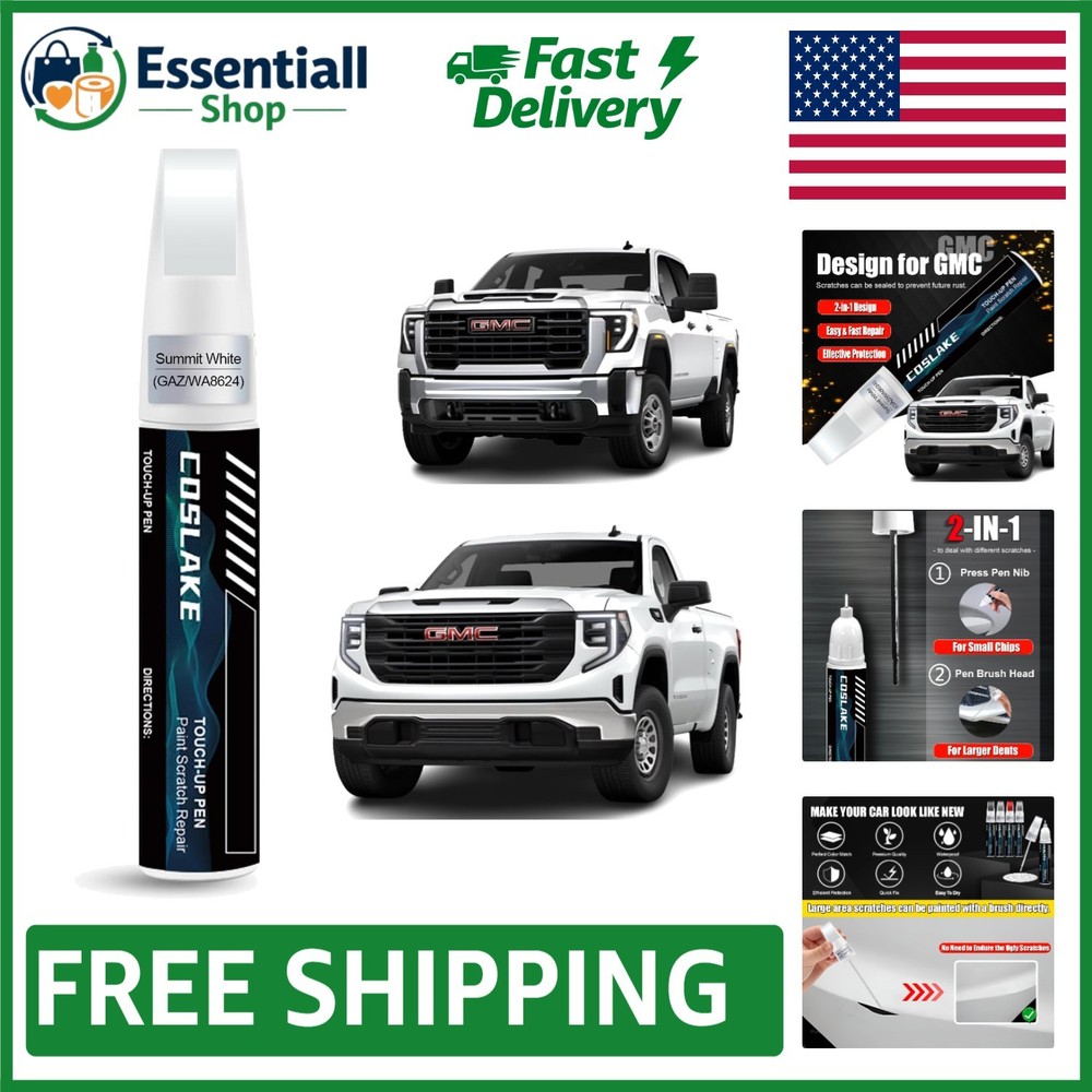 Easy Application Touch-Up Paint for GMC - Summit White  Interstellar White Gloss