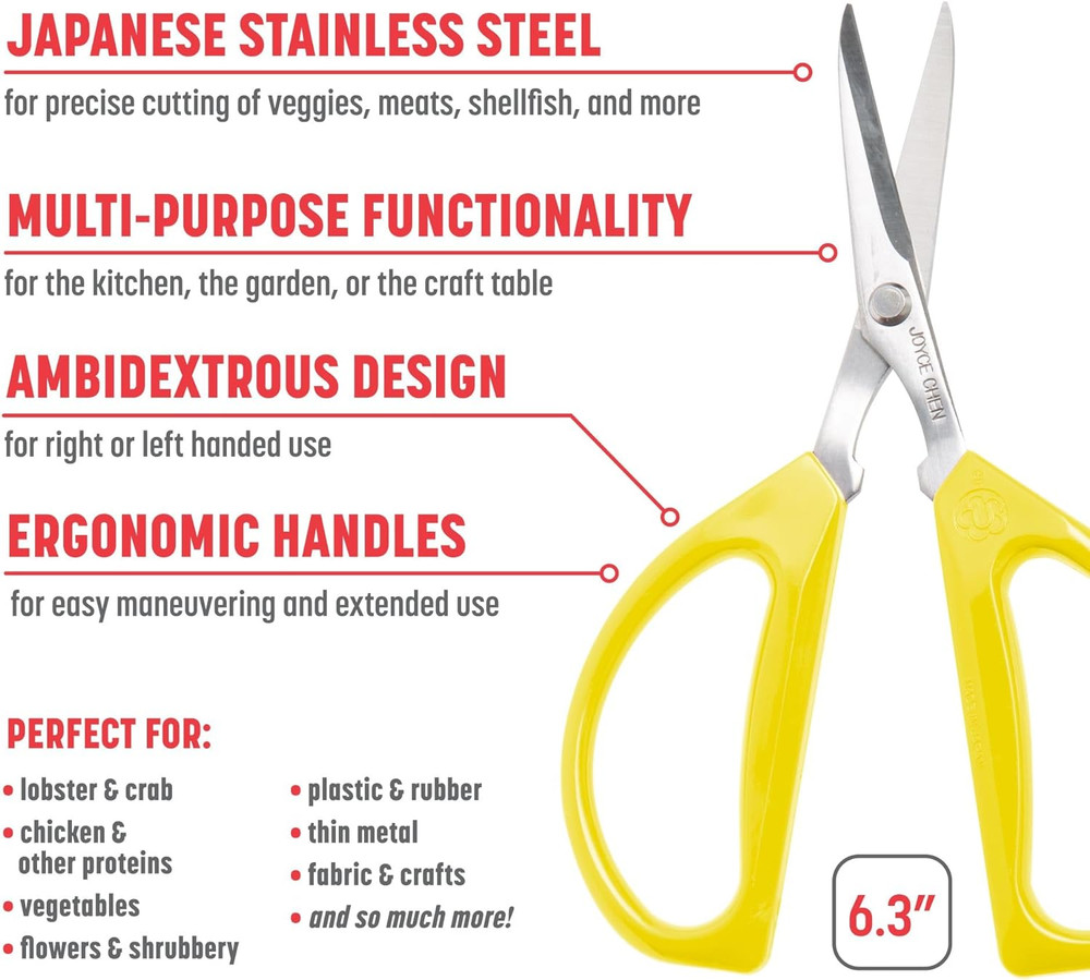 Joyce Chen Unlimited Scissors-Yellow, 1 CT