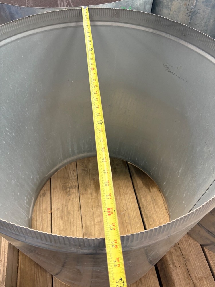 34" galvanized paint booth ductwork