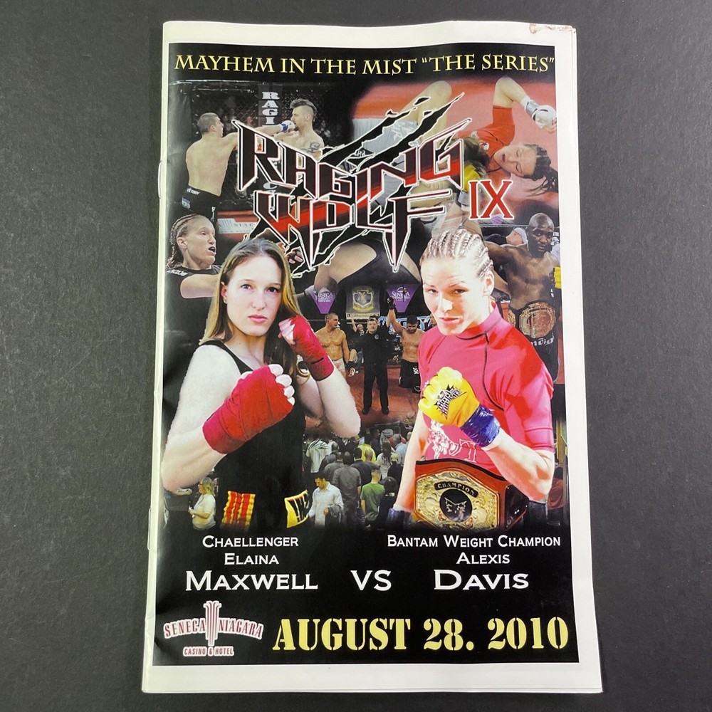 2010 Alexis Davis vs Elaina Maxwell MMA Fight Program Raging Wolf IX R1601