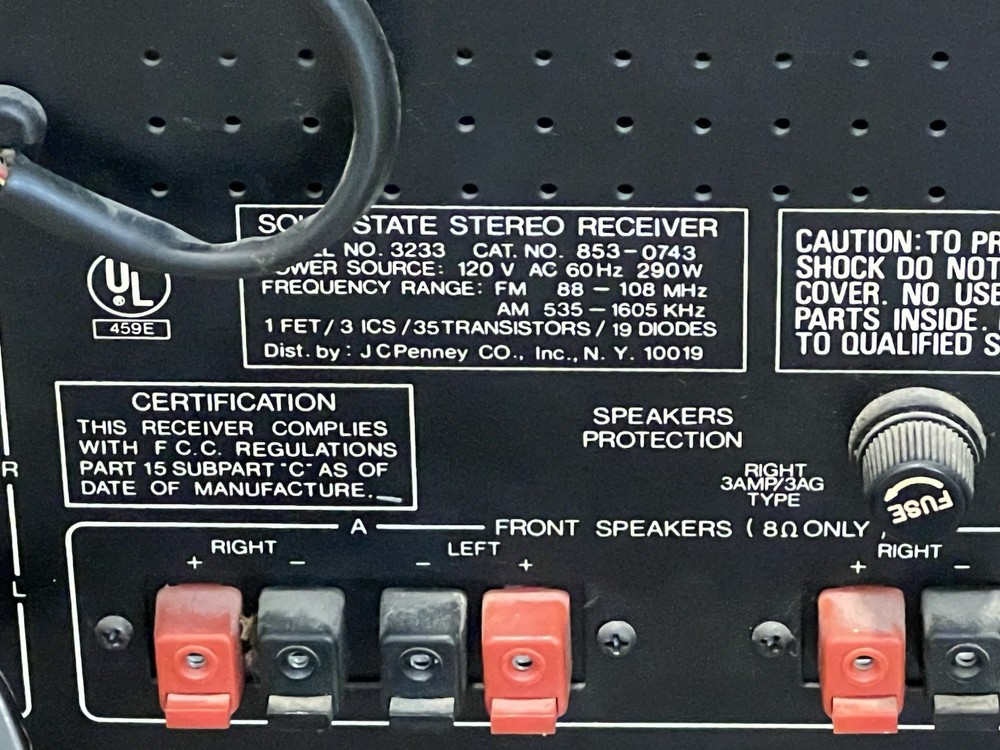 Modular Component Systems MCS 3233 Vintage Stereo Receiver Silver Face – Working