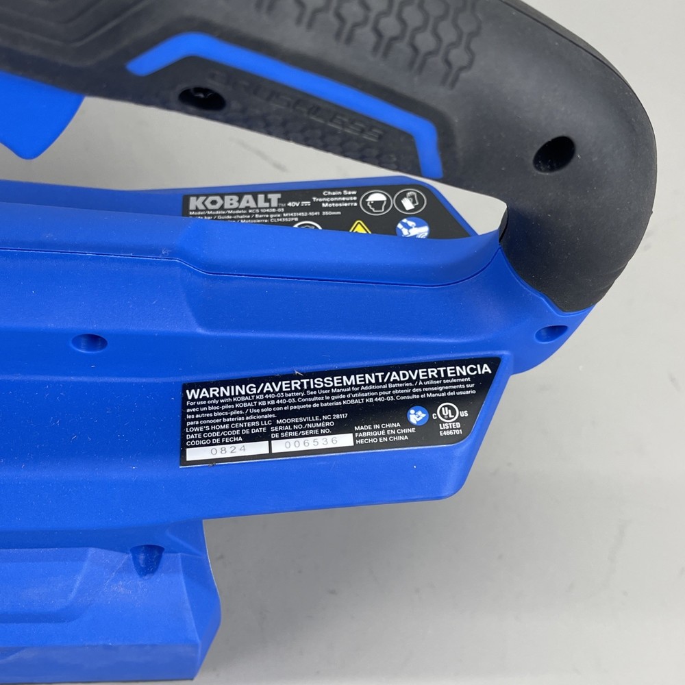KOBALT 14" KCS 1040B-03 40V MAX CHAINSAW Tool Only