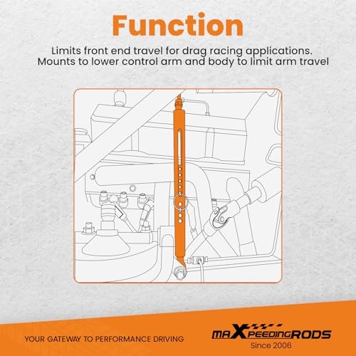 Front End Travel Limiters Universal Weld-on Quick Adjustable Mounting Hardware