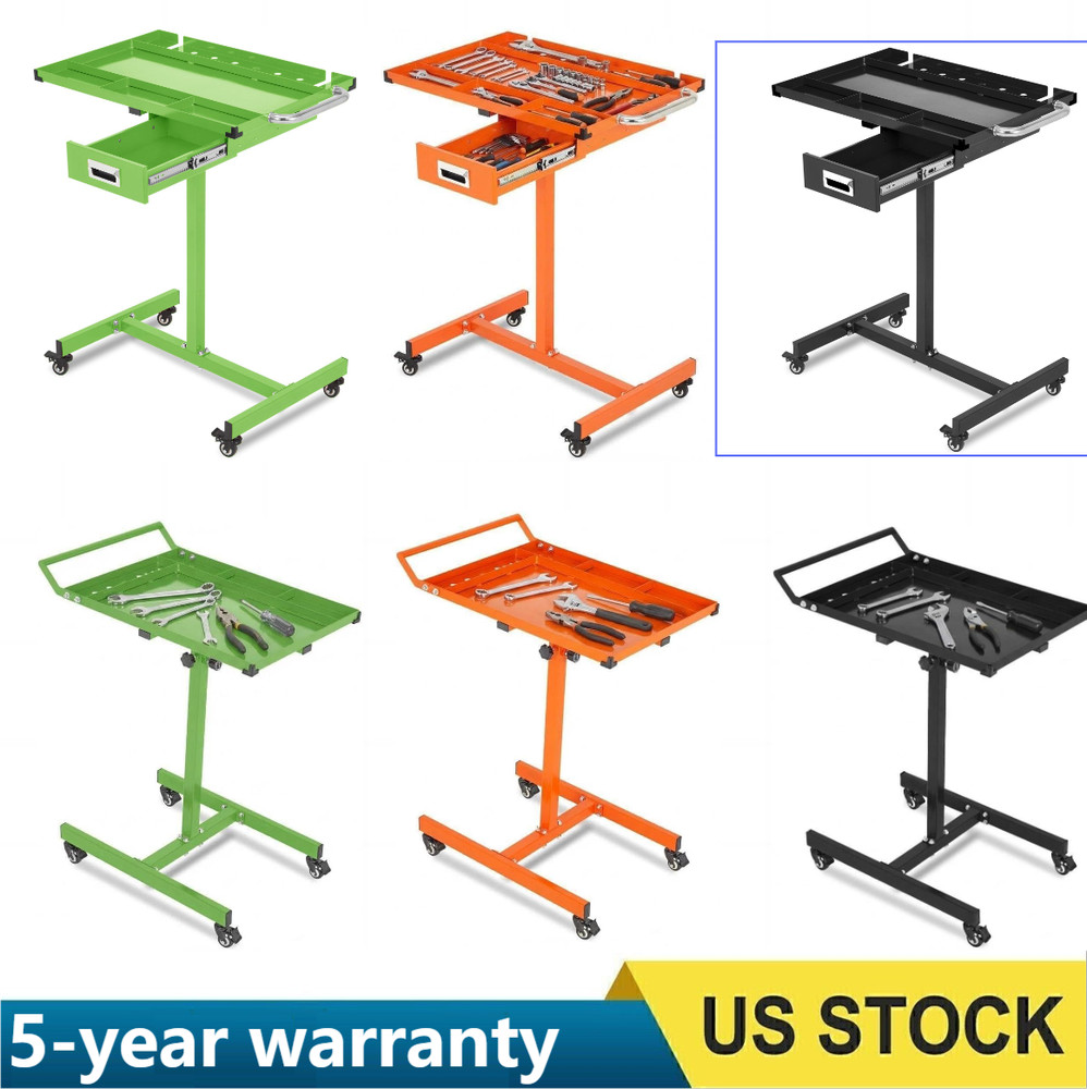 ✨Rolling Tool Table Mobile Adjustable Height 300LBS Work Table with Drawer /Not