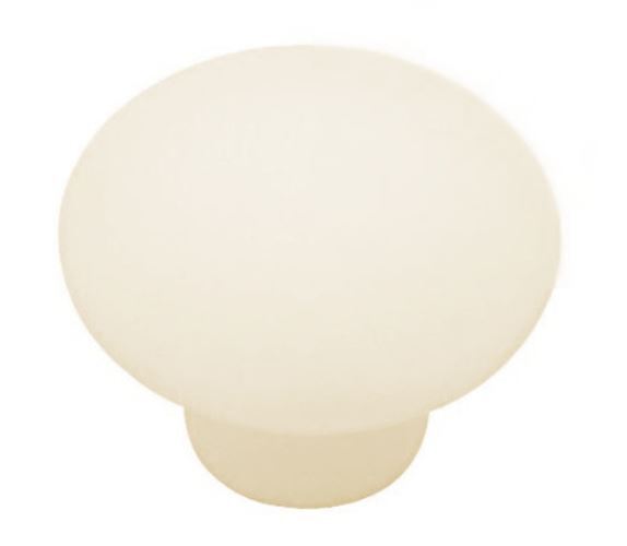 1-3/8" Ceramic Knob Satin Ivory